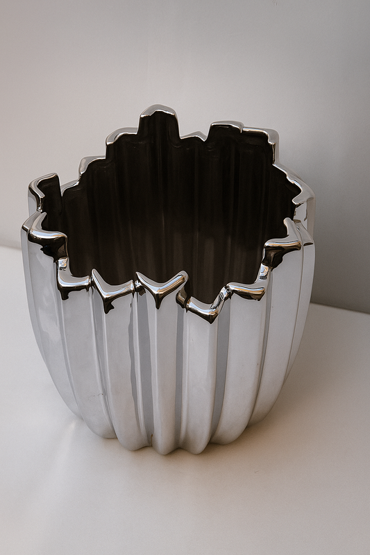 Vase Design Argenté