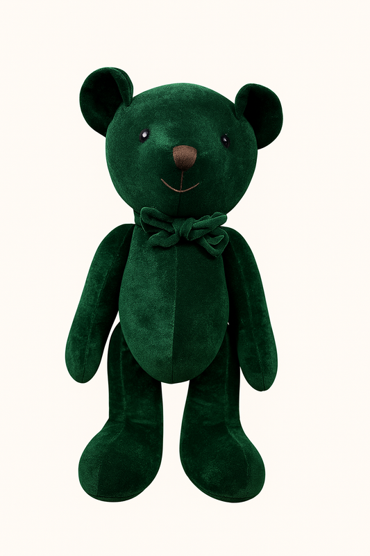 Ours en peluche vert émeraude