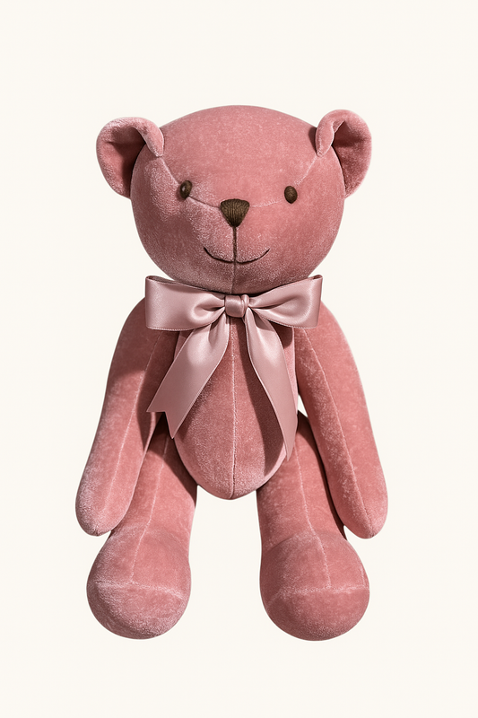 Ours en peluche rose poudré