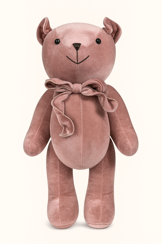 Ours en peluche rose poudré