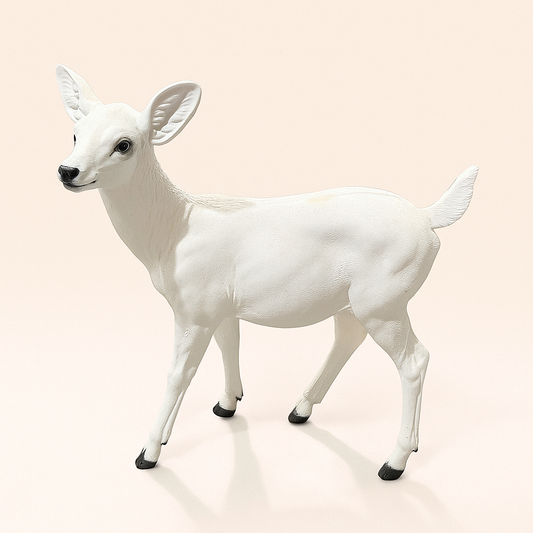 Figurine décorative cerf blanc – Élégance nordique