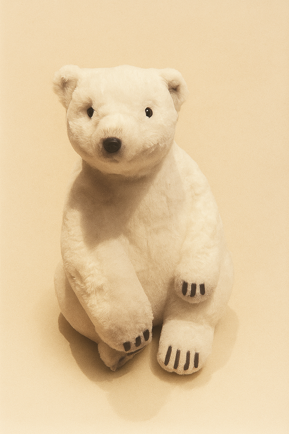 Ours polaire en peluche décoratif assis