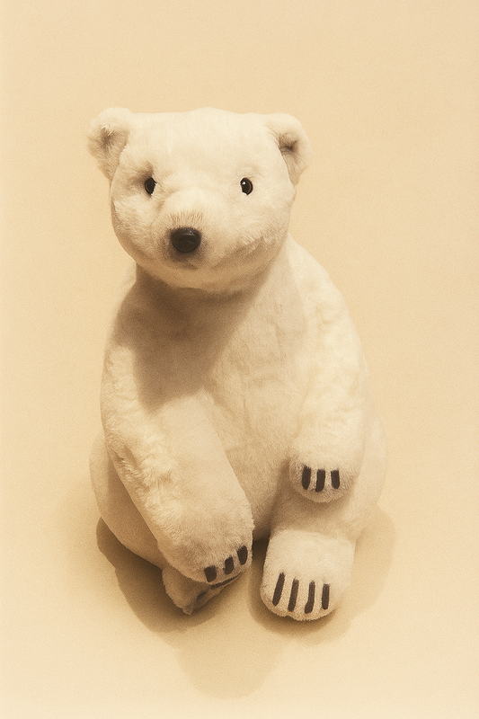Ours polaire en peluche décoratif assis